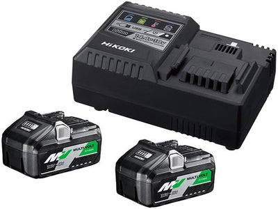 Pack booster Hikoki - 2 x batterie multivolt bsl36b18 36v 4.0ah 18v 8.0ah li-ion + chargeur rapide uc18ysl3 - uc18ysl3wb2