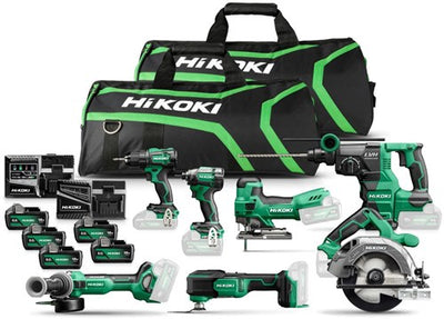 Hikoki kc18h7a 505 18v pack économique | 7 appareils 18 V | Batterie 5 x 5,0 Ah et chargeur rapide | dans un étui de transport - kc18h7a-505