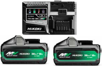 Hikoki uc18ysl3wjz booster multi-volts - 2 x 8ah 18v 4ah 36v + chargeur rapide uc18ysl3 - uc18ysl3wjz