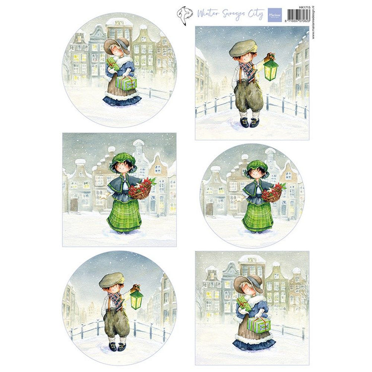 Marianne design • feuille à découper Bonbons Hetty - ville d'hiver