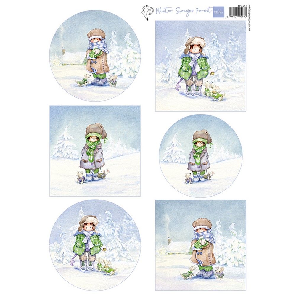 Marianne design • feuille à découper Bonbons Hetty - forêt d'hiver