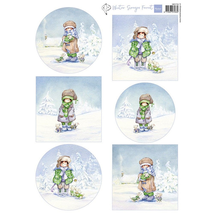 Marianne design • feuille à découper Bonbons Hetty - forêt d'hiver