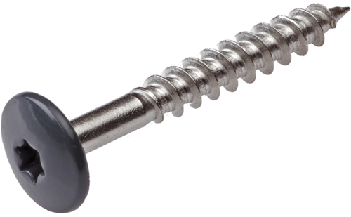 Vis hpl Hoenderdaal acier inoxydable-a2 torx tx20 ​​​​gris anthracite ral7016 4,8x38 | 100 pièces - 0346.30.37528