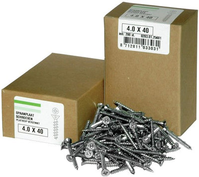 Vis pour panneaux d'aggloméré Hoenderdaal vz pk pz2 4,0x12 | 200 pièces - 0203.01.24401