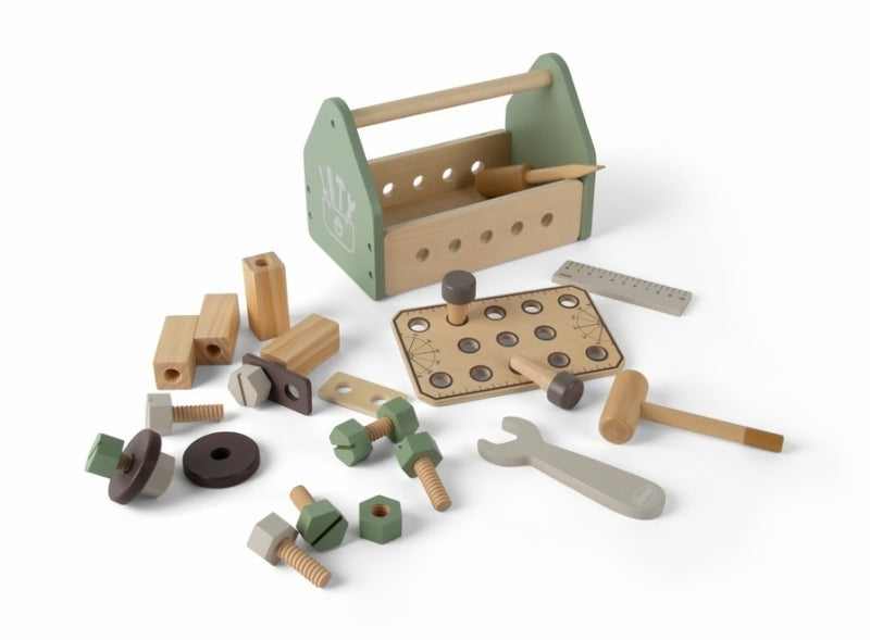 Boîte à outils en bois Dantoy 26 pièces en boîte