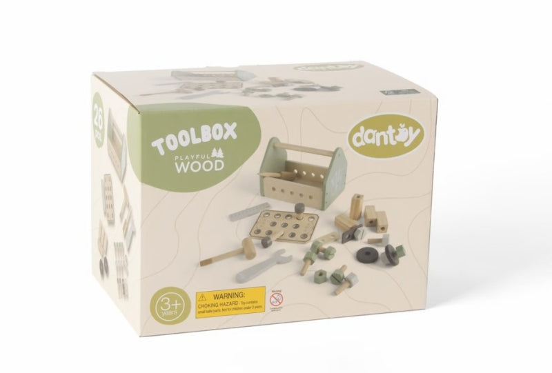 Boîte à outils en bois Dantoy 26 pièces en boîte