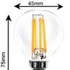HP LED Bullet E14 1-10W 2200K Filament Transparent - LED7928