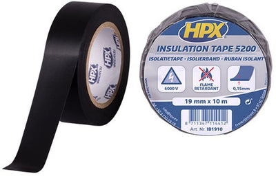 Ruban isolant en PVC HPX 19 mm x 10 mètres noir