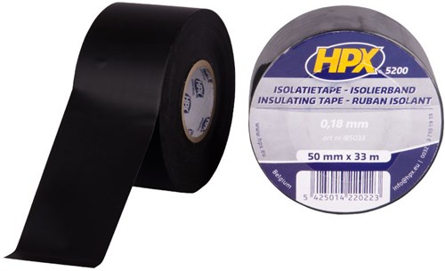 Ruban isolant pvc Hpx | noir | 50 mm x 33 m - ib5033 | 24 pièces ib5033