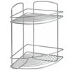 Metaltex Metaltex Onda Salle de salle de bain Rack 2 étages 22x22x35 cm argent