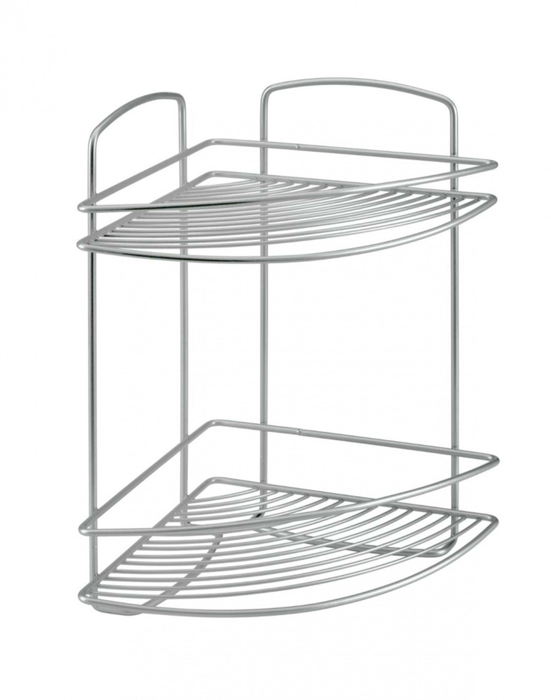 Metaltex Metaltex Onda Salle de salle de bain Rack 2 étages 22x22x35 cm argent