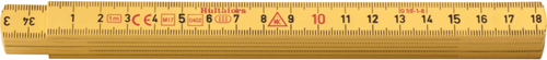 Mètre pliant Hultafors g 59 1m | 6 pièces | jaune - hu200204