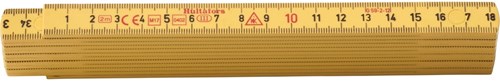 Hultafors mètre pliant g 59 2m - 12 pièces - jaune - hu200104 - hu200104