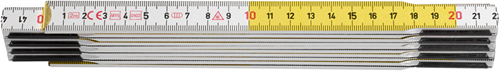 Hultafors mètre pliant t59 2m blanc jaune | 10 pièces - hu105254