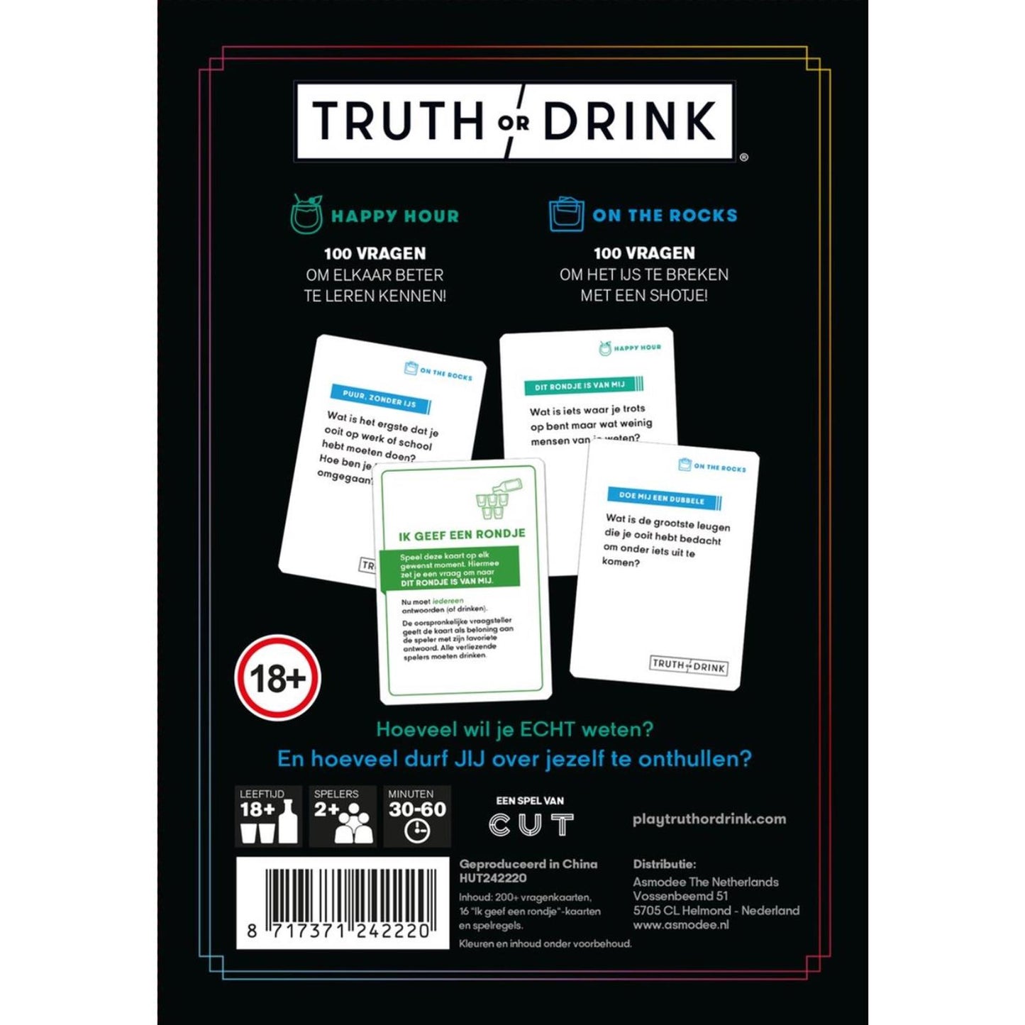 Jeu de société vérité ou boisson