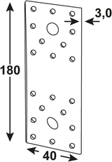 Plaque de connexion Connex 175x40x3 vz - hv1420 - afbeelding 2