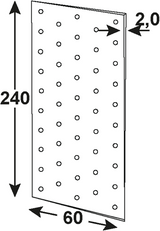 Plaque perforée Connex 60x240x2 vz - hv2045 - afbeelding 2