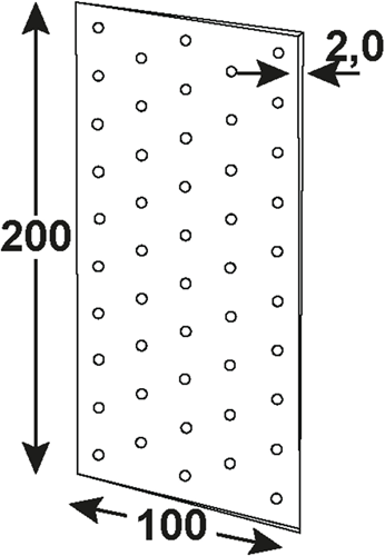 Plaque perforée Connex 100x200x2 vz - hv2100