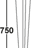 Point support de poteau Connex 71x71x150x750 vvz - hv4275