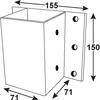 Support de poteau Connex 71x71x150 (->mur) vvz - hv4333