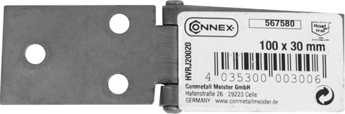 Charnière de table Connex 100x30 inox - hvrj20020