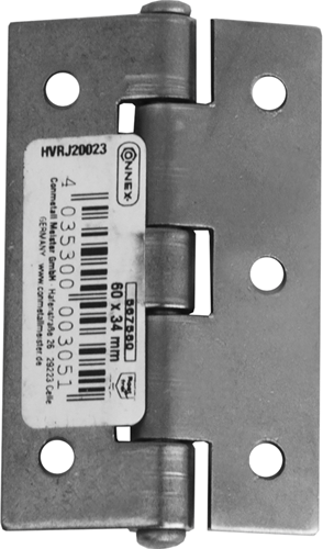 Charnière Connex étroite 60x34 en acier inoxydable - hvrj 20023