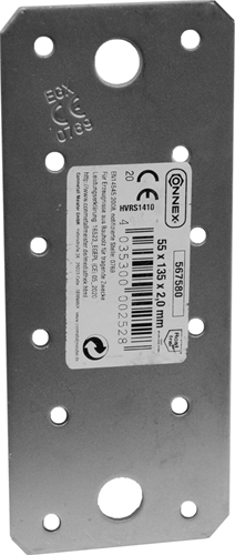 Plaque de connexion Connex 135x55x2 inox - hvrs1410