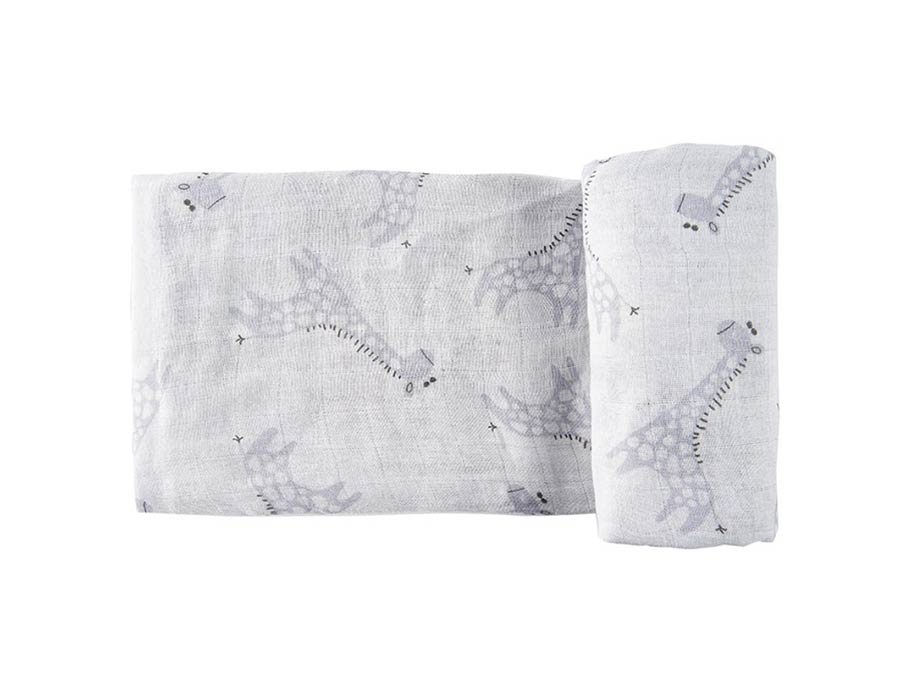 Toile hydrophile happybear girafe bleu