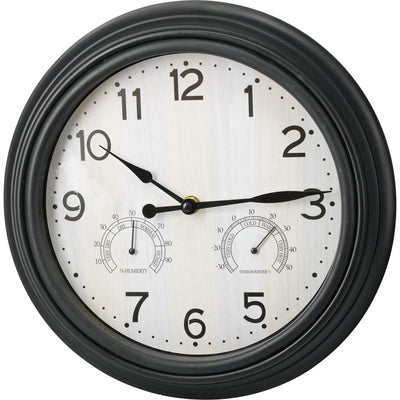 Horloge murale de style maison noire 30cm