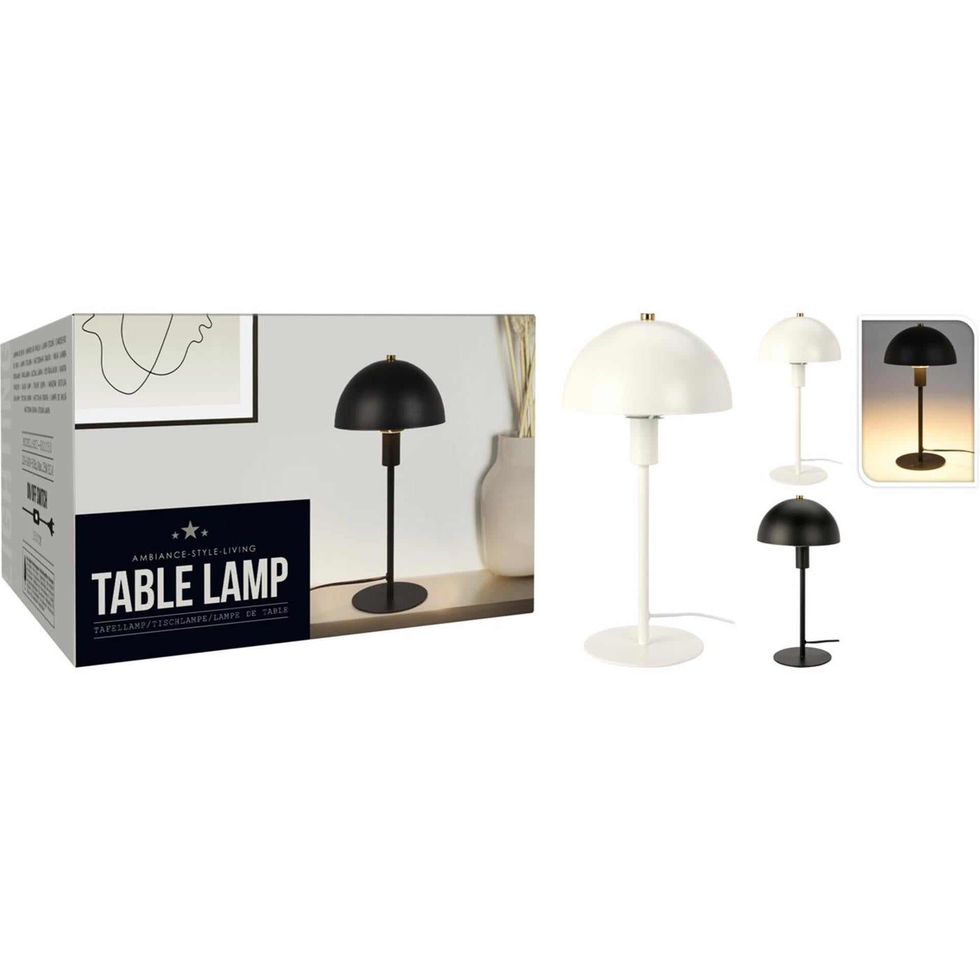 Lampe de table de style maison métal noir 18x36cm image