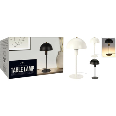 Lampe de table de style maison métal noir 18x36cm image