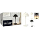 Lampe de table de style maison métal noir 18x36cm image
