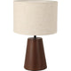 Lampe de table en métal avec abat-jour beige