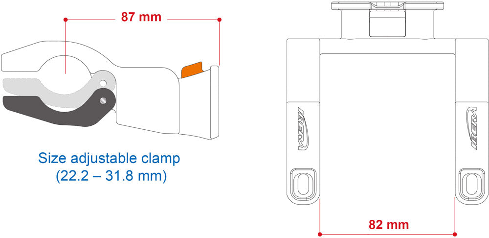 Pince de sac de guidon Ibera ib-qh2