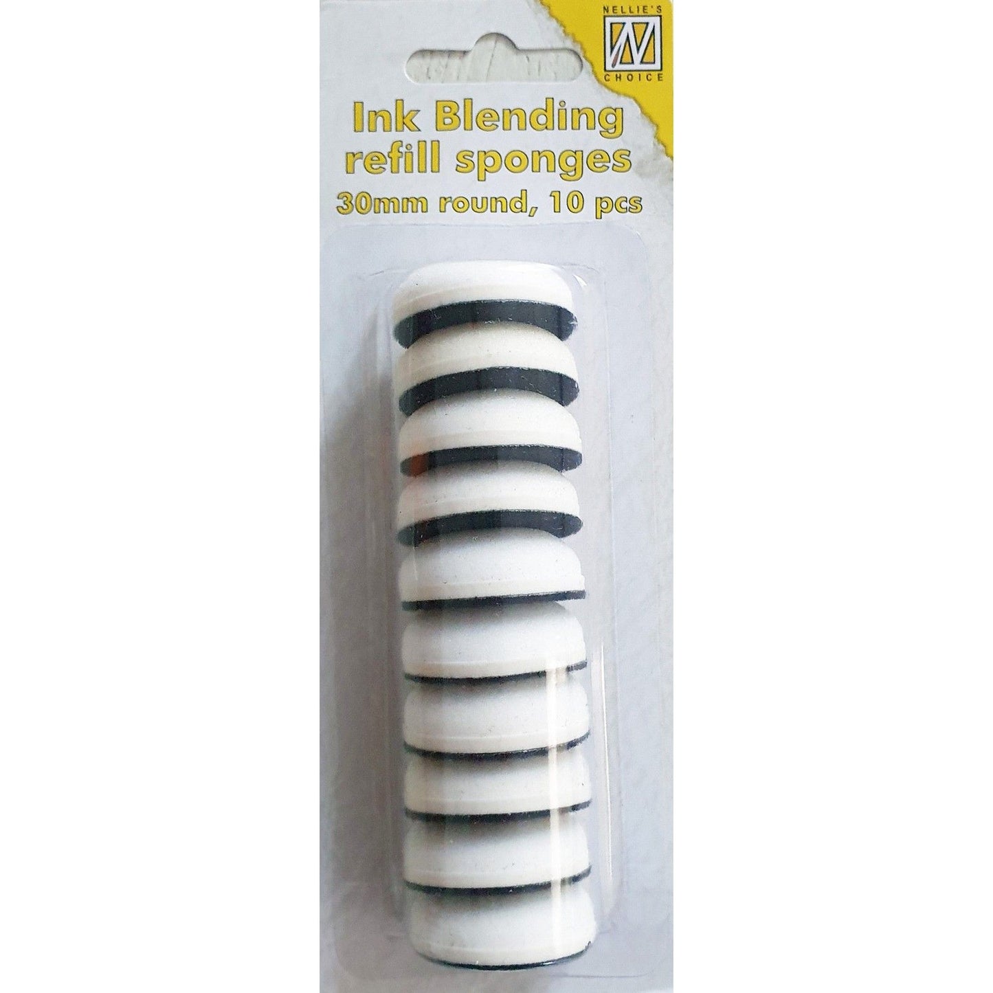Le choix de Nellie • Recharges d'éponges pour mélange d'encre, rondes de 30 mm, 10 pièces