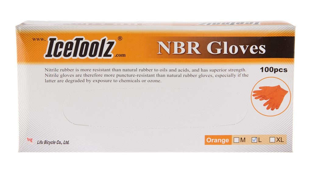 Gants icetoolz nbr nitril, taille l, 100 st, 17g4
