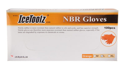 Gants icetoolz nbr nitril, taille l, 100 st, 17g4