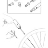 Clé à rayons pour jantes hautes 10 cm argentée
