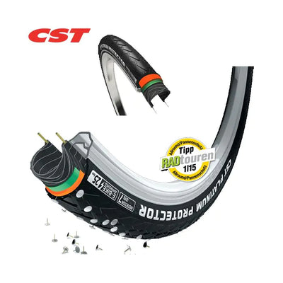 CST Pneu extérieur Platinum Prot 28 x 1 5 8-1 3 8 (37-622) noir