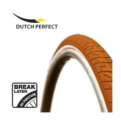 Dutchperfect Tire of Dutch Perfect 28 x 1,40 40-622 mm Orange anti-lek avec réflexion