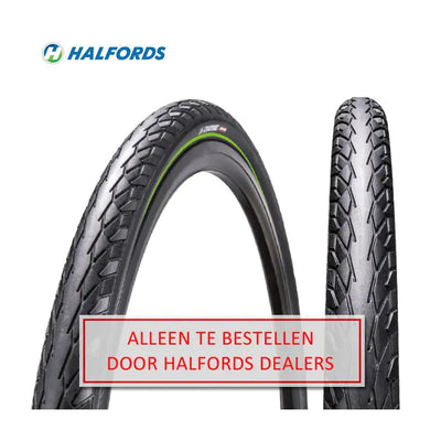 Halfords 28x1 5 8x1 3 8 filetage reflex noir anti-crevaison