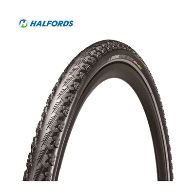 Halfords 28x1 5 8x1 3 8 filetage reflex noir standard