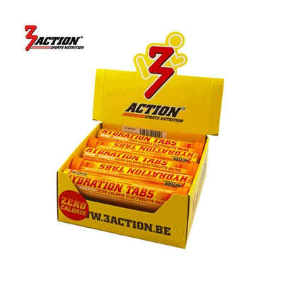 3action pastilles d'hydratation tube orange 20 pastilles - boîte présentoir 10 pièces - 1202040002