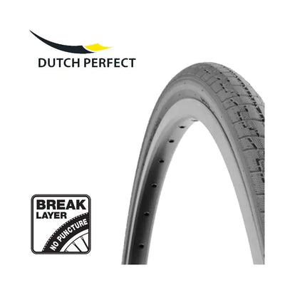 Dutchperfect Buitenband Dutch Perfect 28 x 1,40 40-622mm antiperforation gris avec réflexion