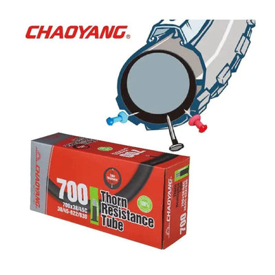 Chaoyang 28x1,50 1,75 (40 47-622) anti-crevaison 3,7 mm (résistance aux épines) av 40 mm y122602+3