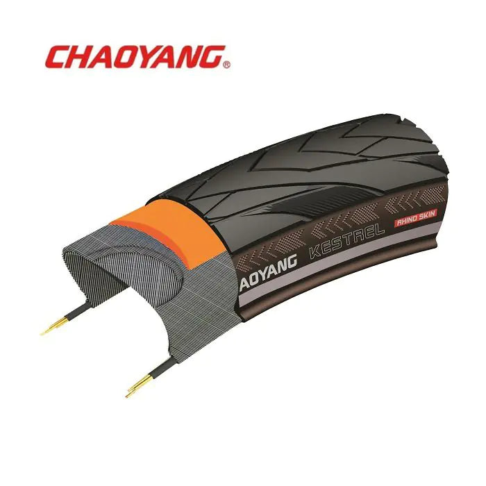 Chaoyang 28x1,75 (47-622) fil réflexe noir crécerelle avec anti-fuite 5 mm w211162