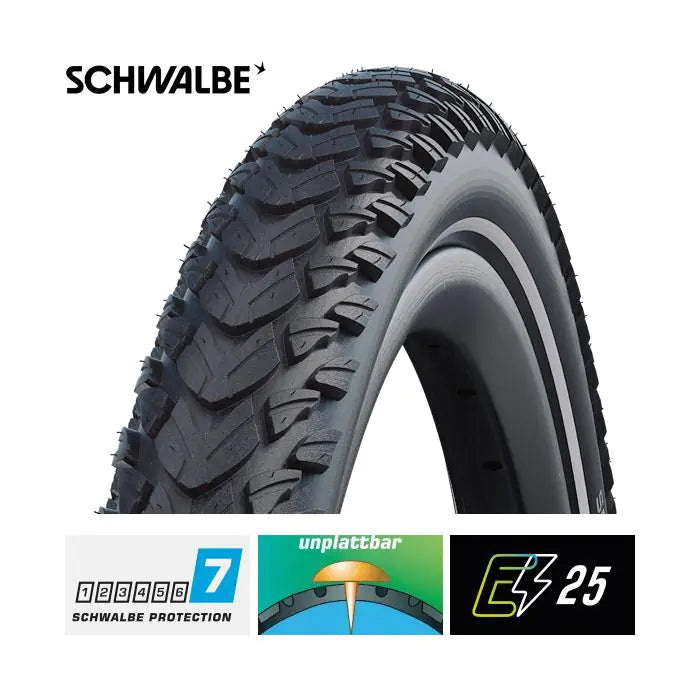 Marathon de pneu extérieur Plus Tour 26 x 2,00 (50-559) noir