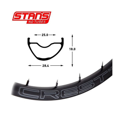 Jante Stans notubes Stan's Crest Mk4 - 29'' - 32h - gris noir