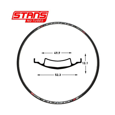 Stans notubes jante hugo 27.5 650b 32h noir snt
