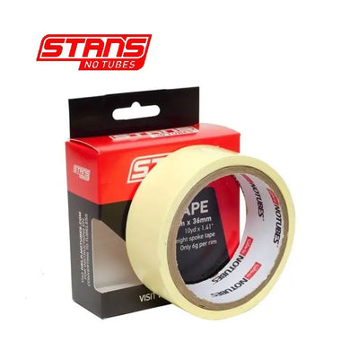 Fond de jante Stans notubes ruban jaune 36 mm de large rouleau 9 mètres (10yd) as0135